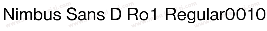 Nimbus Sans D Ro1 Regular001005字体转换